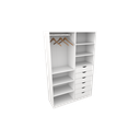 Ver imagem 4 de Armário Arara Gaveta Verônica M17 100% Mdf Sapato Roupa Vetorial Móveis Branco