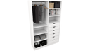 Ver imagem 3 de Armário Arara Gaveta Verônica M17 100% Mdf Sapato Roupa Vetorial Móveis Branco