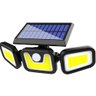 Luminária Solar 103 LEDs 3 Cabeças Parede Sensor Movimento Ajustavel Giratoria - 2
