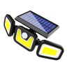 Luminária Solar 103 LEDs 3 Cabeças Parede Sensor Movimento Ajustavel Giratoria - 3