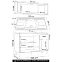 Ver imagem 4 de Armário Aéreo e Balcão de Cozinha com Pia Inox 120cm Classic P11 Preto - Mpozenato