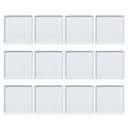 Ver imagem 1 de Conjunto 12 Pratos de Porcelana Branco Quadrados Rasos 16x16cm Americana Germer
