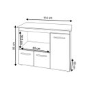 Ver imagem 4 de Balcão Multiuso Liza Para Cozinha Savana Off White 3 Portas Moblis