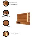 Ver imagem 4 de Painel Dubai para Tv até 60” com Led Mdf 15mm Porta com Pistão a Gás Design Moderno Muxarabi