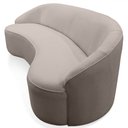 Ver imagem 6 de Sofá Curvo Montserrat 180cm 3 Lugares Linho Marrom Acinzentado - Nexta Casa