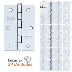 DOBRADIÇA DE CANTO ZINCADA 3.0 SILVANA 12 PARES - 2