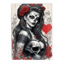 Ver imagem 1 de Placa Decorativa Rosa Caveira Umbanda Candomblé Kimbanda