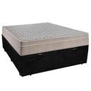 Ver imagem 4 de Cama Box Baú Casal Suede + Colchão Sereneprime Molas Ensacadas 138x188x69 Preto