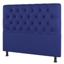 Ver imagem 1 de Cabeceira Cama Box Solteiro Nice 90cm Suede Azul - Desk Design