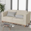 Ver imagem 2 de Sofá 2 Lugares Europa Suede Bege - Am Decor