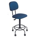 Ver imagem 1 de Cadeira Caixa Alta com Rodizios Rodinhas Atendimento Recepção Balcão Espuma Injetada Azul Popmov Cad
