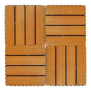 Kit Deck de Madeira 30x30cm com 25 Placas Modulares Madersilva 