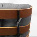 Ver imagem 6 de Poltrona Costela Slim com Puff - Trellis Grafite