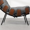 Ver imagem 4 de Poltrona Costela Slim com Puff - Trellis Grafite