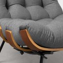 Ver imagem 5 de Poltrona Costela Slim com Puff - Trellis Grafite
