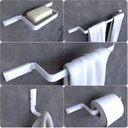 Ver imagem 1 de Kit Acessórios Para Banheiro Branco Empire 5 peças