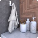 Ver imagem 3 de Kit Acessórios Para Banheiro Branco Empire 5 peças