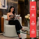 Ver imagem 3 de Poltrona Orgânica Maya Corino Nozes e Boucle Bege Redonda Decorativa - Arkell