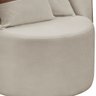 Poltrona Orgânica Maya Corino Nozes e Boucle Bege Redonda Decorativa - Arkell - 3