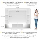Ver imagem 3 de Estante com Espelho para TV até 65" Multimóveis Oslo FG3390 Branca/Lacca Fumê