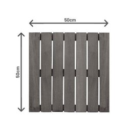 Deck de Madeira 50x50cm Painel Modular em Placa Madersilva  - 3