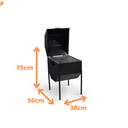 Ver imagem 2 de Churrasqueira Campeira de Chapa Galvanizada Preta Olibox