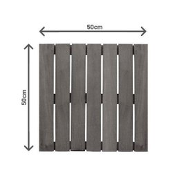 Kit Deck de Madeira 50x50cm com 12 Placas Modulares Madersilva  - 3