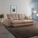 Ver imagem 4 de Sofá Retrátil e Reclinável 250cm Dvitrine Canadá D28 com Tecido Linho - Marfim