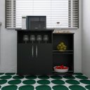Ver imagem 3 de Fruteira Armario Balcão Multiuso P/ Cozinha / Lavanderia / Banheiro Cor Preto Ajl Store Armario Cafe