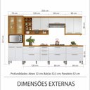 Ver imagem 3 de Cozinha Modulada Burguesa Premium 07 Peças em Mdf Nesher