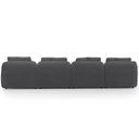 Ver mais imagens de Sofá 5 Lugares com Chaise Direito Sala Living 388cm Arlo F04 Veludo Grafite - Lyam Decor
