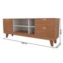 Ver imagem 5 de Rack para Tv até 60 Polegadas Oklahoma 1 Porta 2 Gavetas Pinho/off White - Panorama Móveis