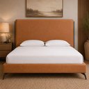Ver imagem 1 de Cama Japonesa King Almeria Corea com Cabeceira Madeira Caramelo Sallar Home 203cm