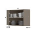 Ver imagem 4 de Armário Aéreo P/ Cozinha Canto Oblíquo Connect 2 Portas 80cm Duna/cristal Henn