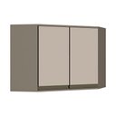 Ver imagem 1 de Armário Aéreo P/ Cozinha Canto Oblíquo Connect 2 Portas 80cm Duna/cristal Henn