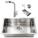 Ver imagem 1 de Kit Cuba Gourmet 60x40 Inox 304 Prata Escovada Torneira Monocomando Extensível Cozinha