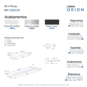 Ver mais imagens de Kit de Acessórios para Banheiro Escovado 4 Peças 2060or Grego Metal
