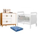 Ver imagem 1 de Berço Americano Mini Cama Soninho com Colchão Ortobom e Cômoda Sapateira Ipe Branco Cinamomo - Móvei
