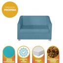 Ver imagem 4 de Poltrona Namoradeira Sala de Estar 110cm Tilla Suede - Mafer: Turquesa