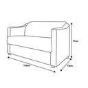 Ver imagem 3 de Poltrona Namoradeira Sala de Estar 110cm Tilla Suede - Mafer: Turquesa