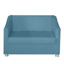 Ver imagem 2 de Poltrona Namoradeira Sala de Estar 110cm Tilla Suede - Mafer: Turquesa