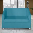 Ver imagem 1 de Poltrona Namoradeira Sala de Estar 110cm Tilla Suede - Mafer: Turquesa