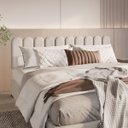 Ver imagem 2 de Cabeceira Nuvem Estofada King Size 10 Placas em Suede 45cm:branco