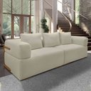 Ver imagem 2 de Sofá Bipartido com Almofadas Soltas 280cm Nuuk Linho Off White G63 - Gran Belo