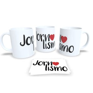 Caneca de Porcelana Branca Personalizada Profissões Jornalismo