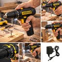Ver imagem 4 de Parafusadeira Furadeira Reversivel Litio 12V 25 Velocidades sem Fio Bateria Recarregavel Compacta Po