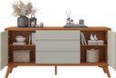 Ver imagem 3 de Buffet Sinus 2 Porta 3 Gavetas - Mv - Rei de Casa Naturalle/off White