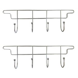 Kit 2 Cabide 4 Ganchos Suporte Roupa Toalha Organizador - 1 Kit 2 Cabide 4 Ganchos Suporte Roupa Toalha Organizador - 1
