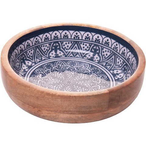 Saladeira Marrakesh 20x5 cm Branco Madeira Wolff