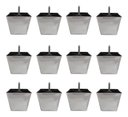 Ver imagem 6 de Kit 6 Pés para Sofa Rack Estofados Modelo Cadency Cromado Trapézio Alt 6 Cm